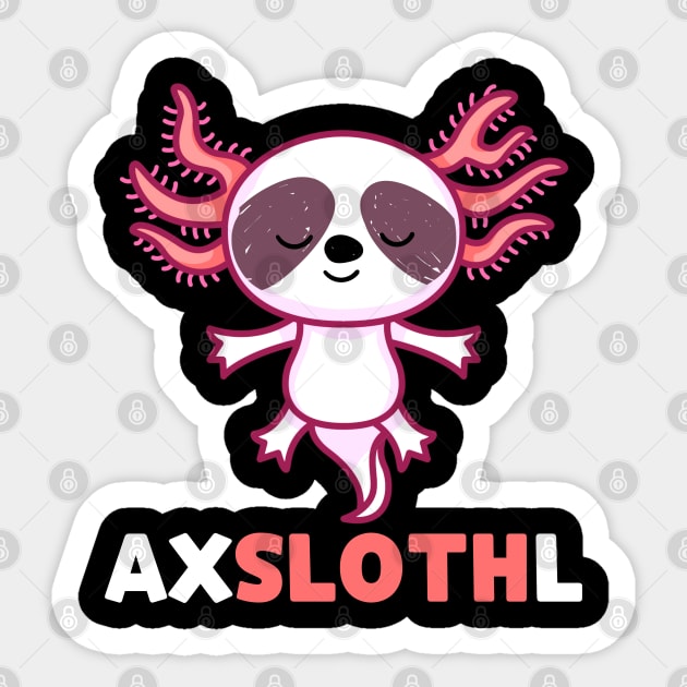 Cute Axolotl Sloth Lovers Sticker by JB.Collection